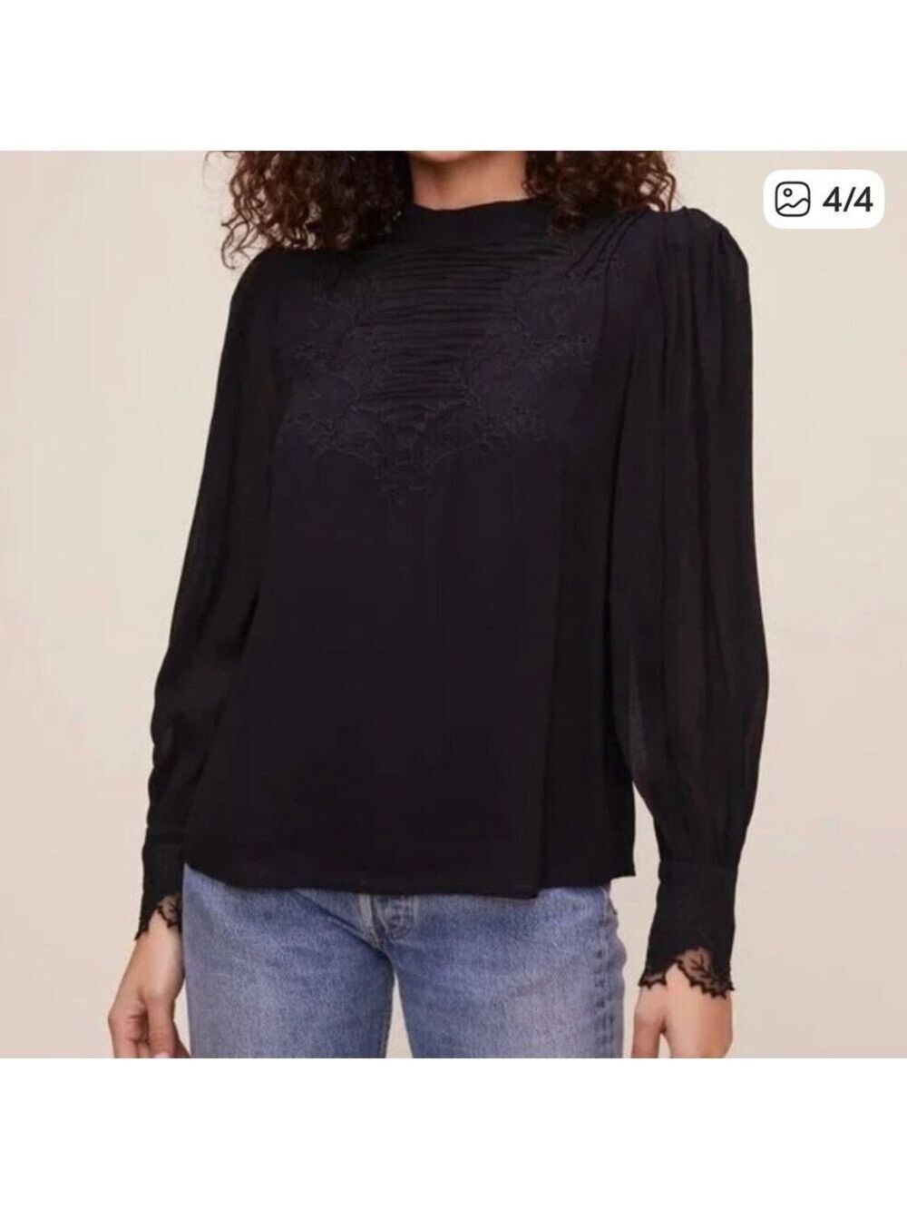 ASTR the Label Monarch Black Women's Top, Medium EUC - Picture 4 of 9